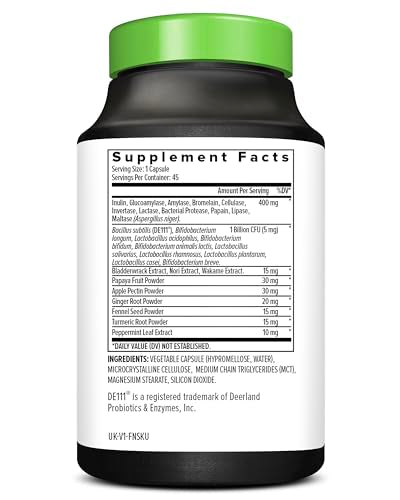 Zenwise Probiotic Digestive Multi Enzymes, Probiotics for Digestive Health, Prebiotics and Probiotics for Bloating Relief and Digestion - 45 Count