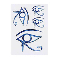 Azeeda 4 x 'Eye of Horus' Temporary Tattoos - Water Resistant, Skin-Safe, Non-Toxic Transfers, Mixed Sizes (TO00059896)