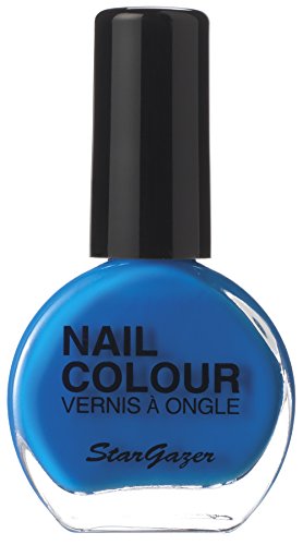 Stargazer Neon Blue UV reactive nail polish. Bright nail polish that glows under uv neon light.
