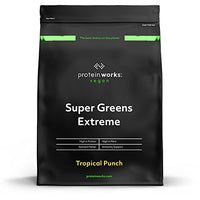 Super Greens Extreme Powder | 20 Different Greens | Helps Protect Your Immune System | Vegan, Low Sugar | Protein Works | Tropical Punch | 250g