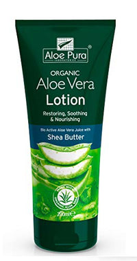 THREE PACKS of Aloe Pura Aloe Vera Lotion with Shea Butter and Vitamin E 200ml