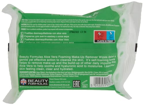 Beauty Formulas BEAUTY FORMULAS ALOE MAKE-UP REMOVER WIPES