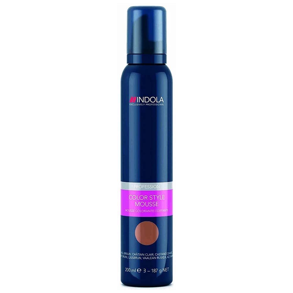 Indola Hair Colour Style Foam, 200 Milliliters, Middle Brown