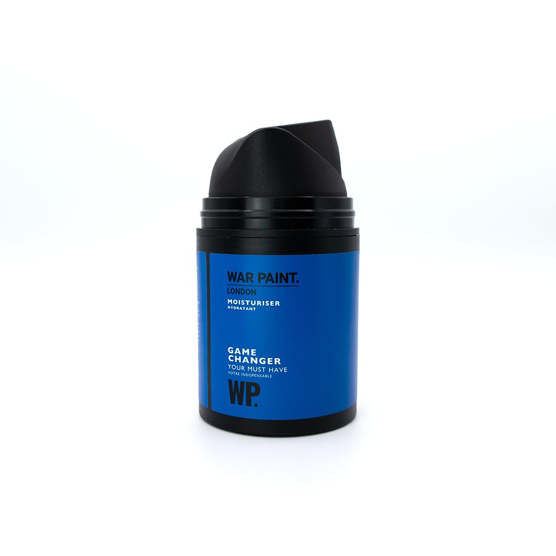 War Paint Game Changer Face Moisturiser, Helps Even Skin Tone and Deeply Hydrates the Skin with Niacinamide, Glycerin and Jojoba Oil for All Skin Types 50ml