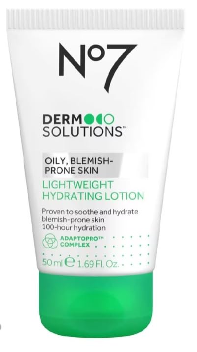 Boots No7 Derm Solutions Lightweight Hydrating Lotion Suitable for Oily, Blemish-Prone Skin 50ml