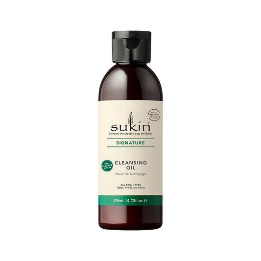 Sukin - Cleansing Oil - Signature Natural Facial Cleanser for All Skin Types - Skin Care, Facial Cleansers, Beauty Products, Skin Cleanser, Cleansing Oil for Face - 125ml