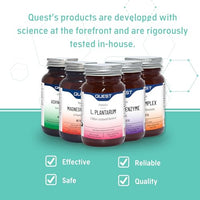 Quest Sea Buckthorn Oil Omega 3, 6 & 7, Berry Oil & Palmitoleic Acid Supplement. Supports Skin & Eye Health Plus Post Menopause Dryness. Vegan Omega Anti-Inflammatory Supplement Tablets (120 Capsules)