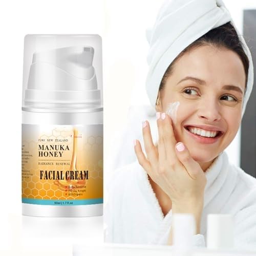 Honey Cream, Face & Eye Crème for Dark Circles and Puffiness, Face Moisturizer and Body Lotion w/Hydrating Honey, Beeswax for Extremely Dry Skin For Dry and Itchy Skin Rosacea & Eczema Prone Skin50ml