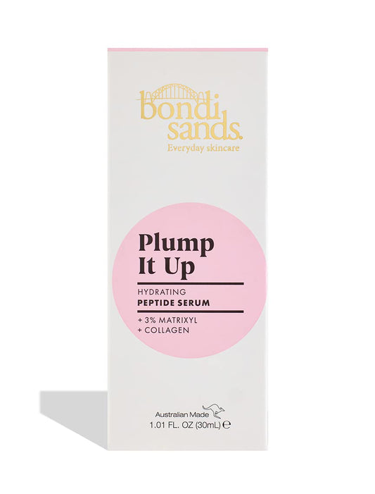 Bondi Sands Plump It Up Peptide Serum | Enriched with Collagen + Suitable for sensitive skin | Vegan + Cruelty Free | 30ml/1.01 Oz