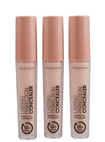 Collection Cosmetics Lasting Perfection Concealer, 16-Hour Wear, Long Lasting Concealer, Fair, (Pack of 3), Trio Value Bundle