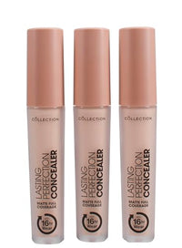 Collection Cosmetics Lasting Perfection Concealer, 16-Hour Wear, Long Lasting Concealer, Fair, (Pack of 3), Trio Value Bundle