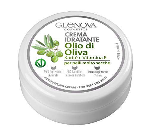 GLENOVA Moisturizing Skin Cream Olive Oil with Shea and Vitamin E - For Very Dry Skin