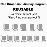 JUSTOTRY 24 Pcs Peach Pink Solid Short False Nails Square Pattern,Glossy Press on Nails, Fake Nails Medium,Reusable Squoval Stick on Nail for Women and Teens Nail Art