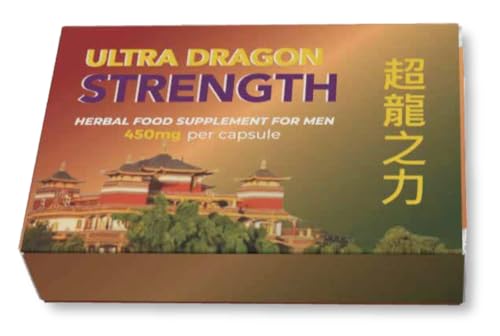 Delight Fold 6 x 450mg Capsules of Ultra Dragon Strength Herbal Supplements for Energy, Stamina and Endurance
