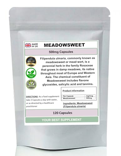 Your Best Supplement Meadowsweet Capsules 100% Natural Pure no additives (Filipendula) (120)
