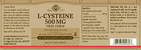 Solgar L-Cysteine 500 mg Vegetable Capsules - Pack of 30 - Metabolism Support - Amino Acid Supplement for Skin, Hair and Nails - Vegan, Gluten Free and Kosher