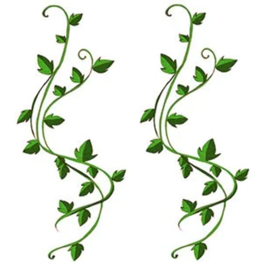 Inkwear Ivy leaf vine temporary tattoos - 16 x sheets for body band up to 1.5 m | fake but realistic