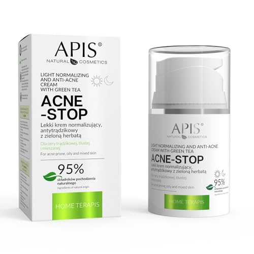bipin Anti-Acne Cream – Face Mask – Antibacterial Treatment – Moisturiser with Green Tea 50ml