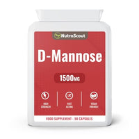 NutraScout #1 D-Mannose Capsules for Urinary & Bladder Health | 1500mg D Mannose Powder Per Serve | UK Made, No Fillers and Lab Tested | Urinary Tract Support for Women | 90 Vegetarian Capsules