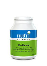 Nutri Advanced - Resilience - Stress Support with Ashwagandha, Ginseng, Lemon Balm and Mushroom Extracts with L-theanine and Vitamins - 60 Capsules