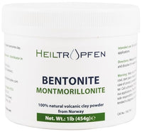 Bentonite Montmorillonite Powder | 1 Pound - 454 g | Ultra FINE | Montmorillonite Content 95% | Natural Mineral Dust | Heiltropfen®