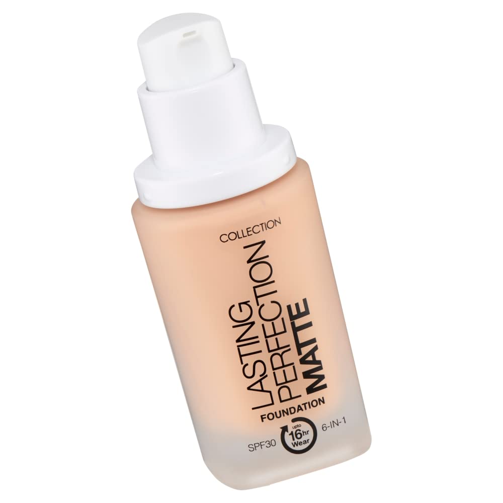Collection Cosmetics Lasting Perfection Matte Foundation, Full Coverage, 27ml, Buttermilk