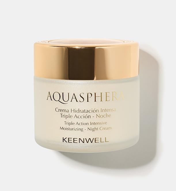 Keenwell Aquasphera Triple Action Night Cream for Women - Hydrating Moisturiser Night Cream for Nourished & Refreshed Skin - Supports Skin's Natural Health & Prevents Dryness for Face & Neck - 80ml