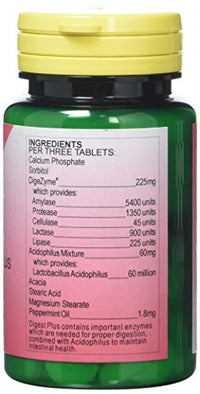 Health Plus Digest Plus Digestive Enzyme Supplement - 60 Chewable Tablets