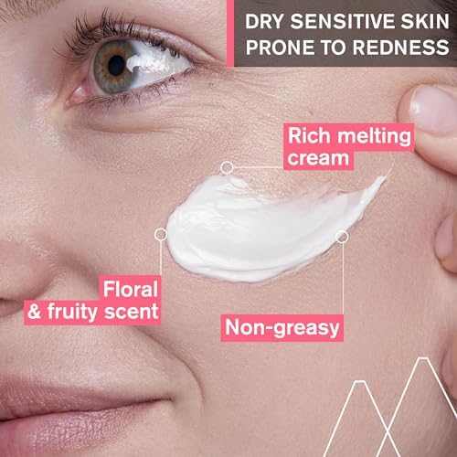 Uriage Roséliane Anti-Redness Rich Face Cream 50ml - Soothes, Hydrates, Reduces Redness of Dry Sensitive Skin - Long-Lasting Comfort & Proven Results - Day & Night - With Shea Butter & Ginseng