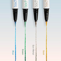 Technic Euphoria Metallic Liquid Liner - Highly Pigmented - Long Lasting - Brush like Tip for Ultimate Precision 0.8ml (4Pc Bundle)