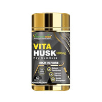 Vitaminnica Vita Husk Pysllium Husk Supplement 1000mg- High in Soluble Fibre- Pack of 60 Capsules