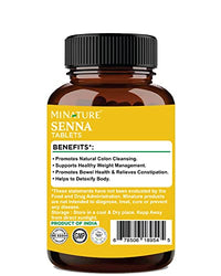 Senna Leaf Tablets by mi Nature | 90 Tablets, 1000 mg | 45 Days Supply | Senna Leaves Tablets | Vegan| Immunity Booster | Constipation Support | Laxative