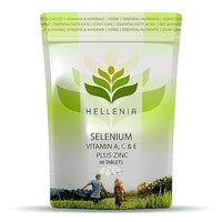 Hellenia Selenium 200ug Vitamins A,C,E + Zinc - 90 Tablets - Antioxidant Formula