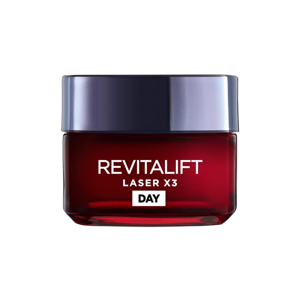 L'Oreal Paris L’Oréal Paris Laser Renew Triple Action Anti-Ageing, Skin Retightening Day Cream, Visibly Reduce Wrinkles & Fine Lines; Moisturises, Firms & Brightens Skin; Retinol, Hyaluronic Acid & Vitamin C, 50ml