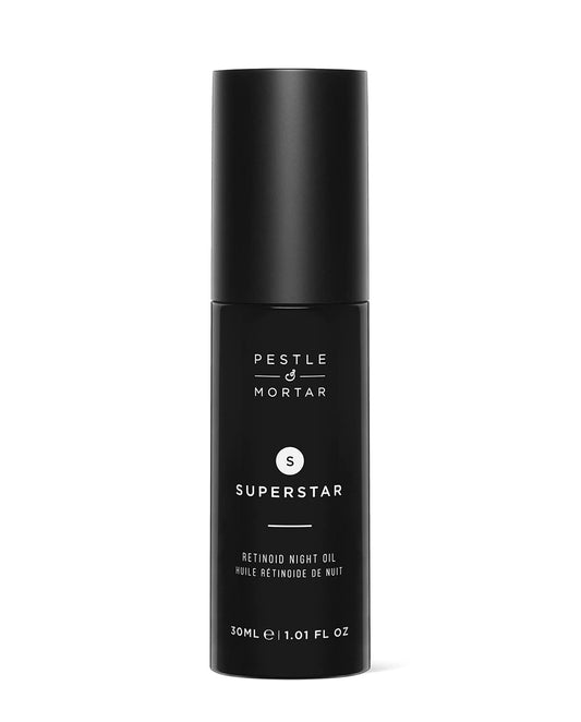 Pestle & Mortar Superstar 2% Retinoid Night Oil, Overnight Face Serum, Anti Ageing and Reduces Wrinkles with Vitamin E, Vitamin C and organic oil, 30ml