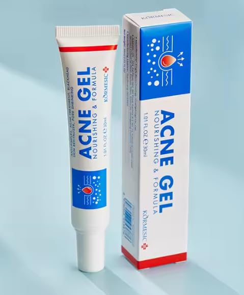 LYLIYA Kormesic Acne Gel Acne Treatment - Nourishing Formula Closed Mouth Acne Repair Barrier Soothing Care Anti Acne Makes it an excellent choice for face, chest and back. 30ml