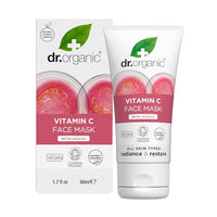 Dr. Organic Dr Organic Guava Face Mask, Vitamin C, Brightening, Mens, Womens, Natural, Vegan, Cruelty-Free, Paraben & SLS-Free, Organic, 50ml, Packaging may vary