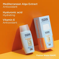 ISDIN Fusion Water Magic SPF50 50ml | Daily facial sun cream | Ultra-light texture (Pack of 1)