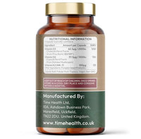 Time Health Vitamin D3, D2, K2, Natural Wholefood Plant Based - Zero Additives - Pullulan (120 Capsule Pouch)