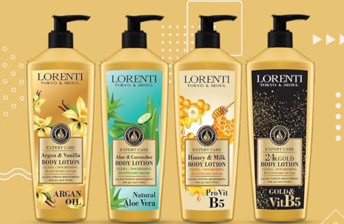 Lorenti Body Cream Lotion | Argan Oil & Vanilla Body Lotion | Ultra Nourishing Multi Vitamin Repair 400ml