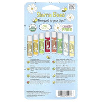 Organic Lip Balm - Variety 8 Pack by Sierra Bees - Cocoa Butter, Honey, Mint Burst, Pomegranate, Shea Butter & Argan Oil, Tamanu & Tea Tree, Unflavoured and Vanilla