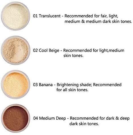 Phoera AQUAPURITY - PHOERA Loose Makeup Setting Matte Face Powder + Puff, Long Lasting Lightweight Foundation Make Up Fixer Beauty Blender Highlighter Palette Flash Photography (103 - Banana)