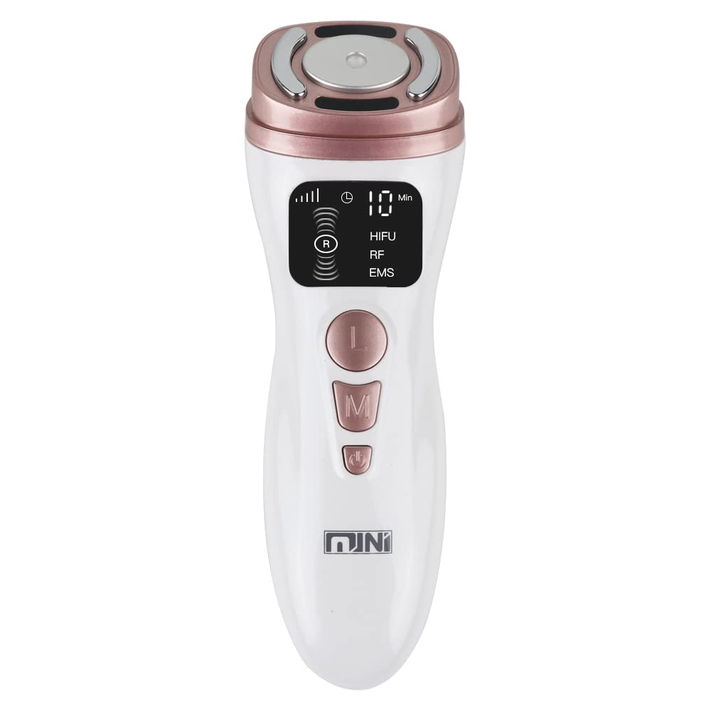 Glomeve Hifu Machine for Face Portable Antiaging Mini Hifu Face Device Heated Up Pro 3 in 1 With HIFU RF EMS Facial Machine Women Neck Chin Eyes
