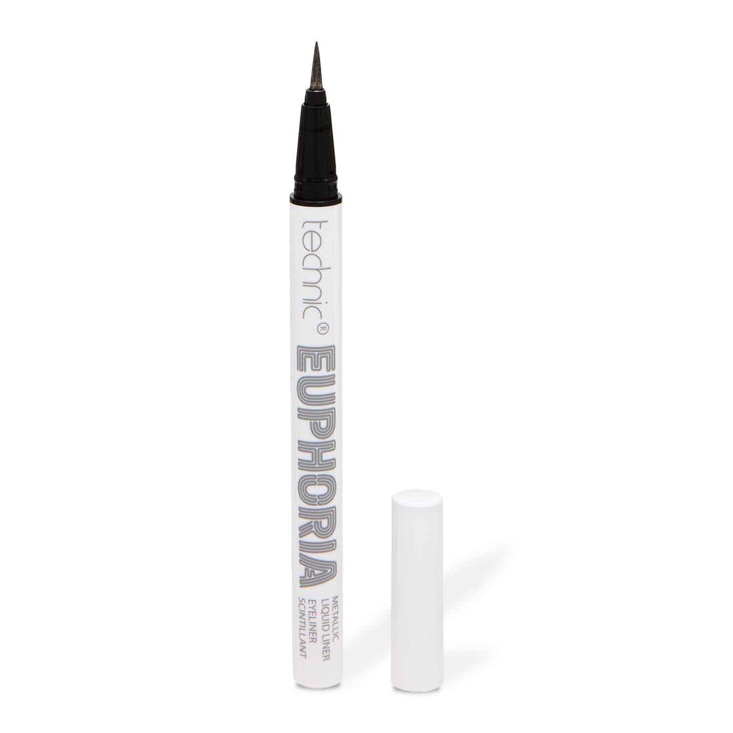 Technic Euphoria Metallic Liquid Liner - Highly Pigmented - Long Lasting - Brush like Tip for Ultimate Precision 0.8ml (Gun Metal)