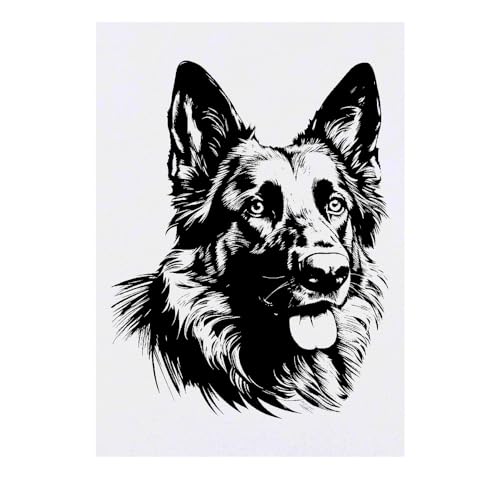 Azeeda 'German Shepherd ' Temporary Tattoo - Water Resistant, Skin-Safe, Non-Toxic Transfer (TO00065523)