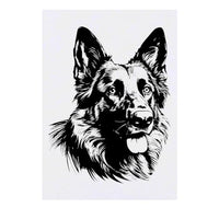 Azeeda 'German Shepherd ' Temporary Tattoo - Water Resistant, Skin-Safe, Non-Toxic Transfer (TO00065523)