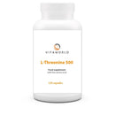 Vita World Vita world L-Threonine 500mg l 120 Capsules l Essential Amino Acid l Vegan l no aunwanted additives l Made in Germany