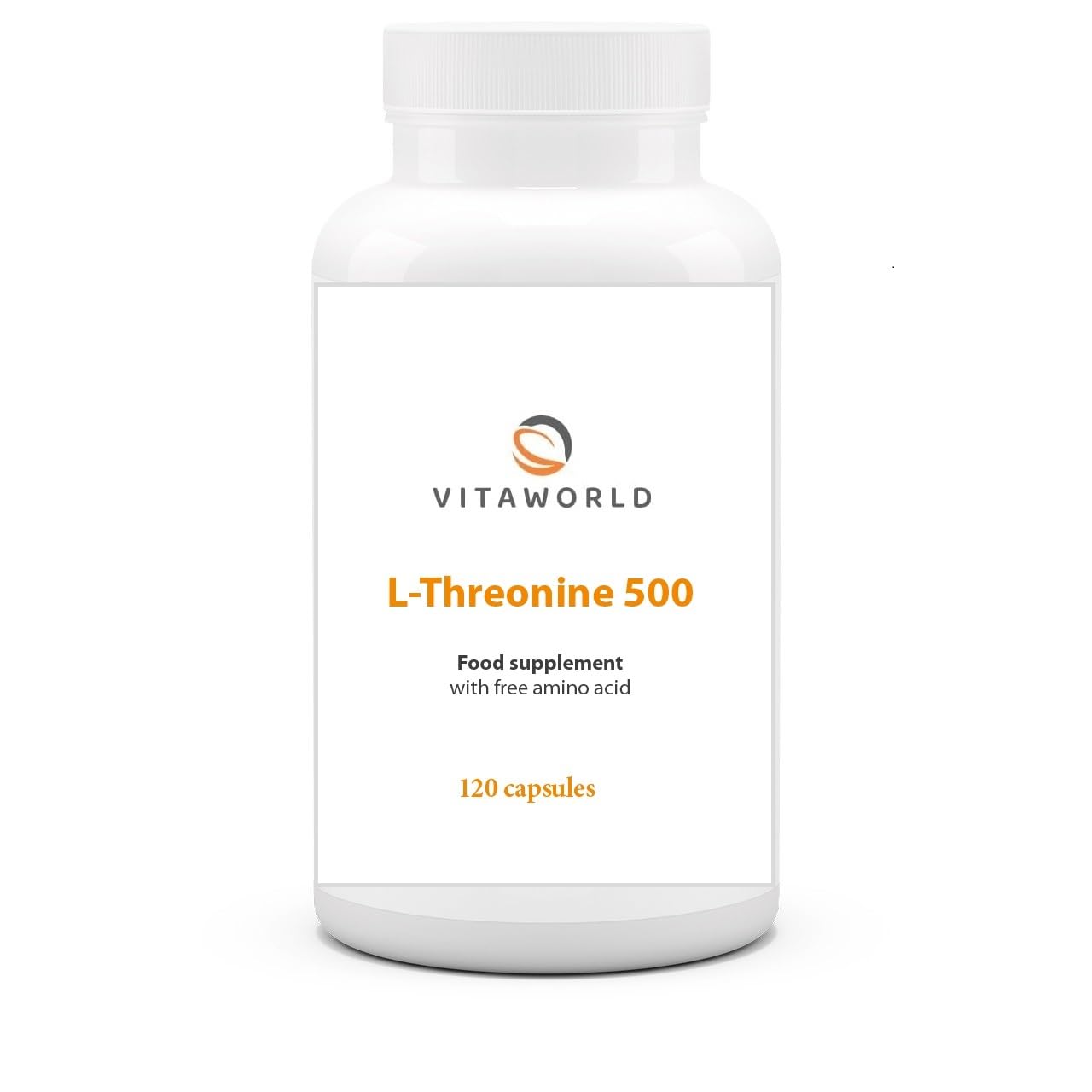 Vita World Vita world L-Threonine 500mg l 120 Capsules l Essential Amino Acid l Vegan l no aunwanted additives l Made in Germany