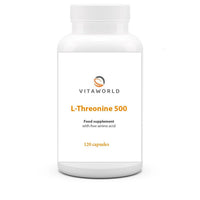 Vita World Vita world L-Threonine 500mg l 120 Capsules l Essential Amino Acid l Vegan l no aunwanted additives l Made in Germany