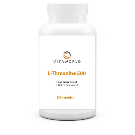 Vita World Vita world L-Threonine 500mg l 120 Capsules l Essential Amino Acid l Vegan l no aunwanted additives l Made in Germany
